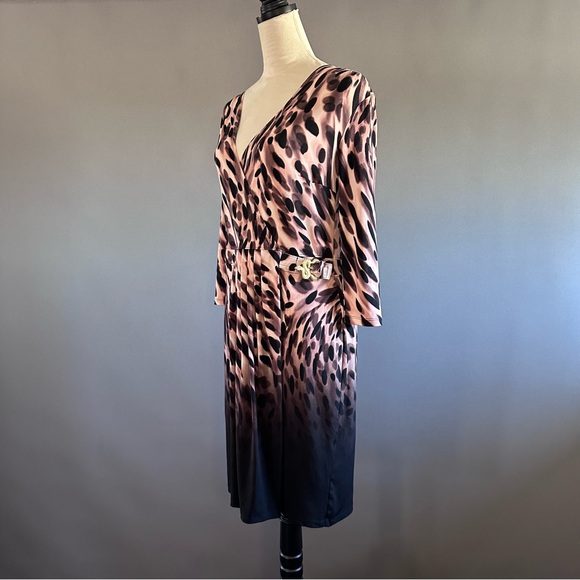 Jennifer Lopez Animal Leopard Print Ombre Snake Wrap Dress - Picture 11 of 15